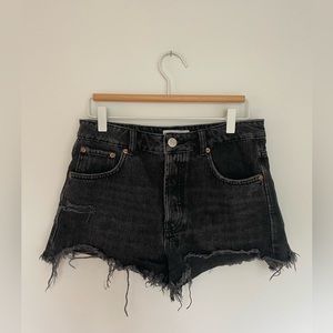 Zara black denim short